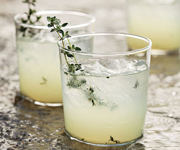 Limoncello-Gin Cocktail with Grilled Thyme
