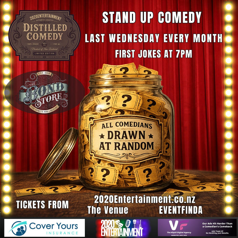 Distilled Comedy - Wednesday 27th May 2026, 7pm
