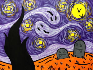 Paint and Gin - Paintvine Workshop - A Starry Fright, Saturday 24 October, 4pm