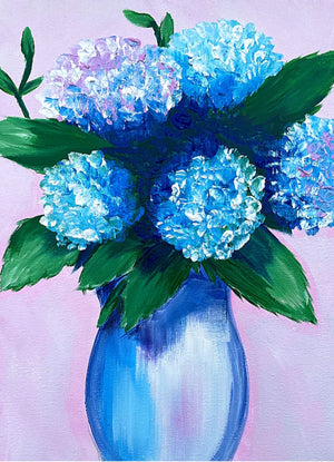 Paint and Gin - Paintvine Workshop, Hydrangea Vase, Saturday 21 November, 4pm