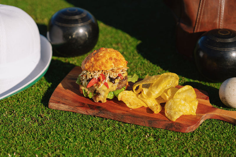Wellington on a Plate Burger - Paraparaumu Beach Bowling Club, the G.O.A.T