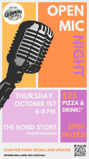 Open Mic Night, Thursday 1st October, 6pm