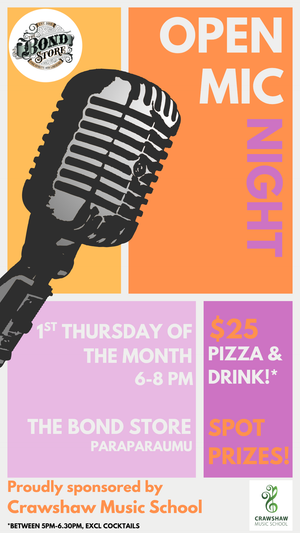 Open Mic Night, Thursday 5th November, 6pm