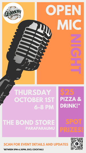 Open Mic Night, Thursday 1st October, 6pm