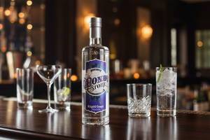 Bottle of Bond Store Kapiti Coast Dry Gin on a white background