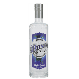 Bottle of Bond Store Kapiti Coast Dry Gin on a white background