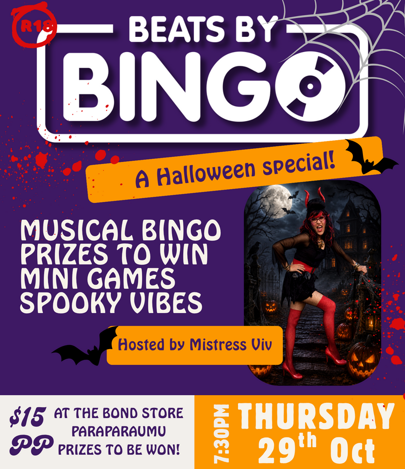 Beats By Bingo With Mistress Viv, Thursday 29th October 2026, 7.30pm