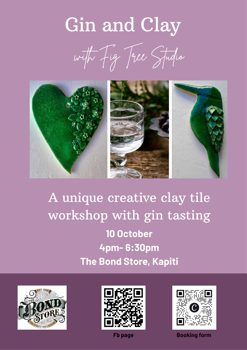 Gin & Clay with Fig Tree Studios, Saturday 10th October 2026, 4pm