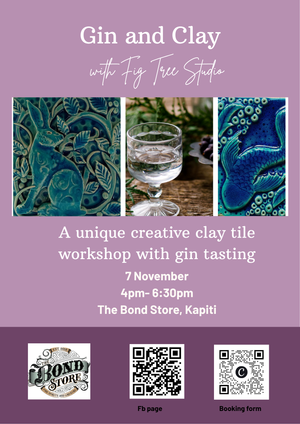 Gin & Clay with Fig Tree Studios, Saturday 7th November 2026, 4pm